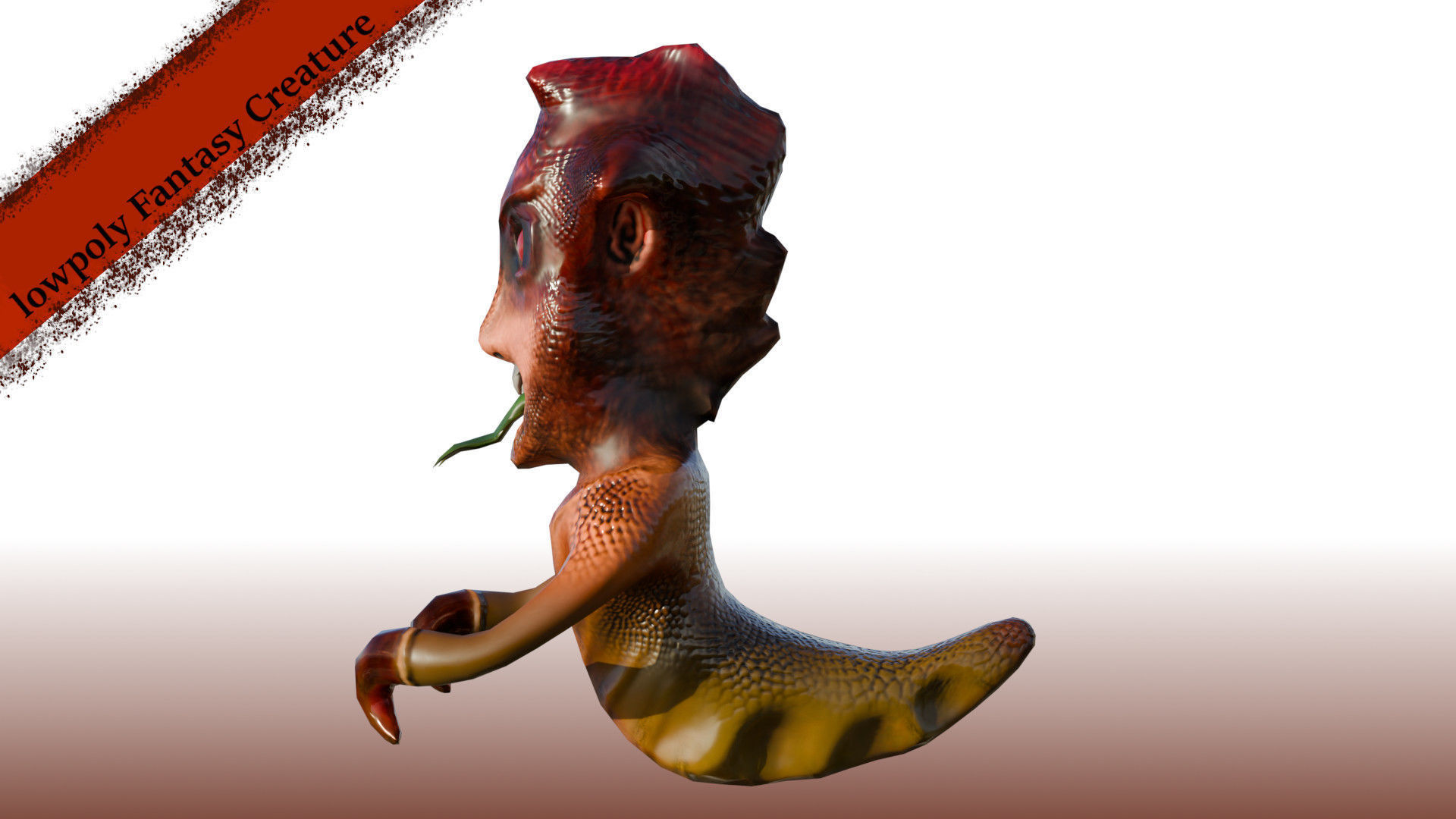 Fantasy Devil Charakter Low-poly 3D model_3