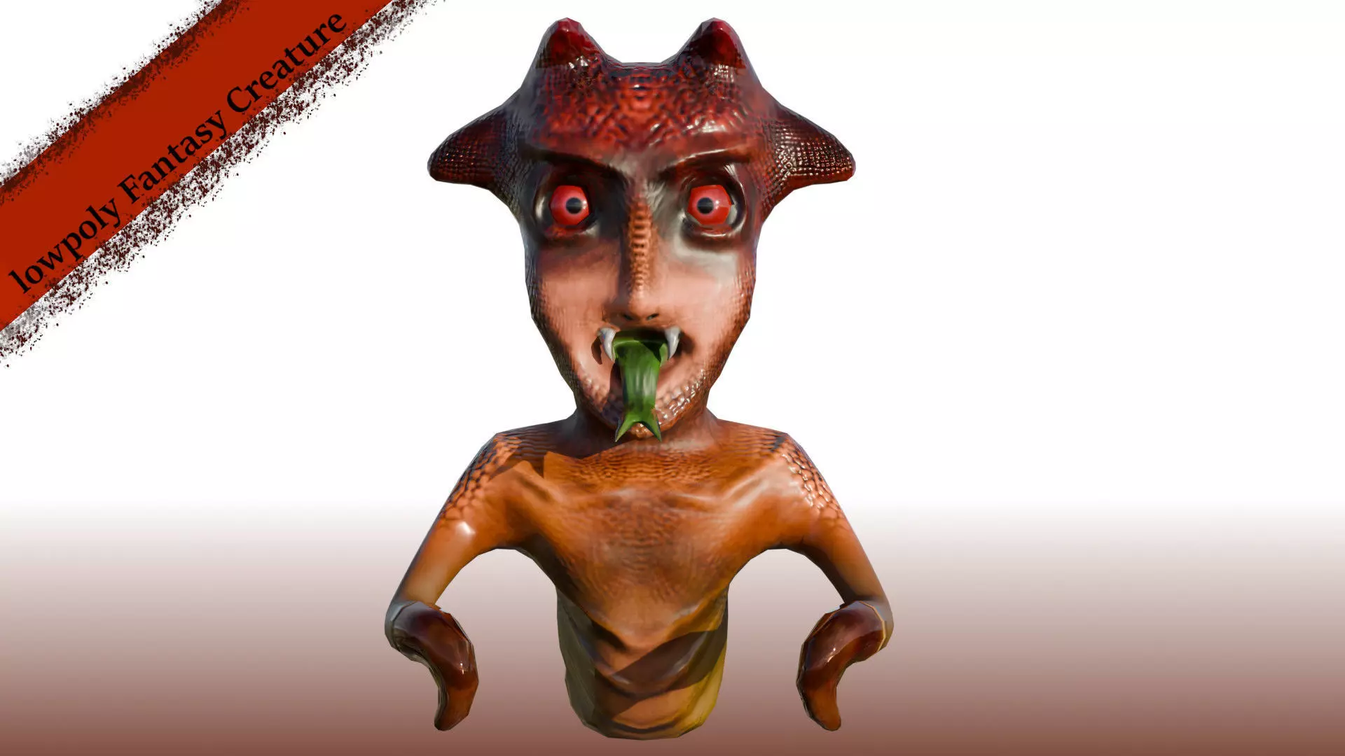 Fantasy Devil Charakter Low-poly 3D model_0