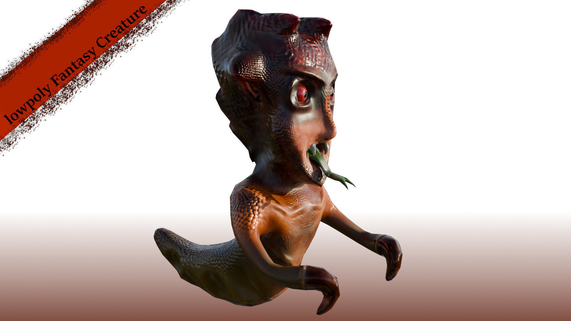 Fantasy Devil Charakter Low-poly 3D model_2