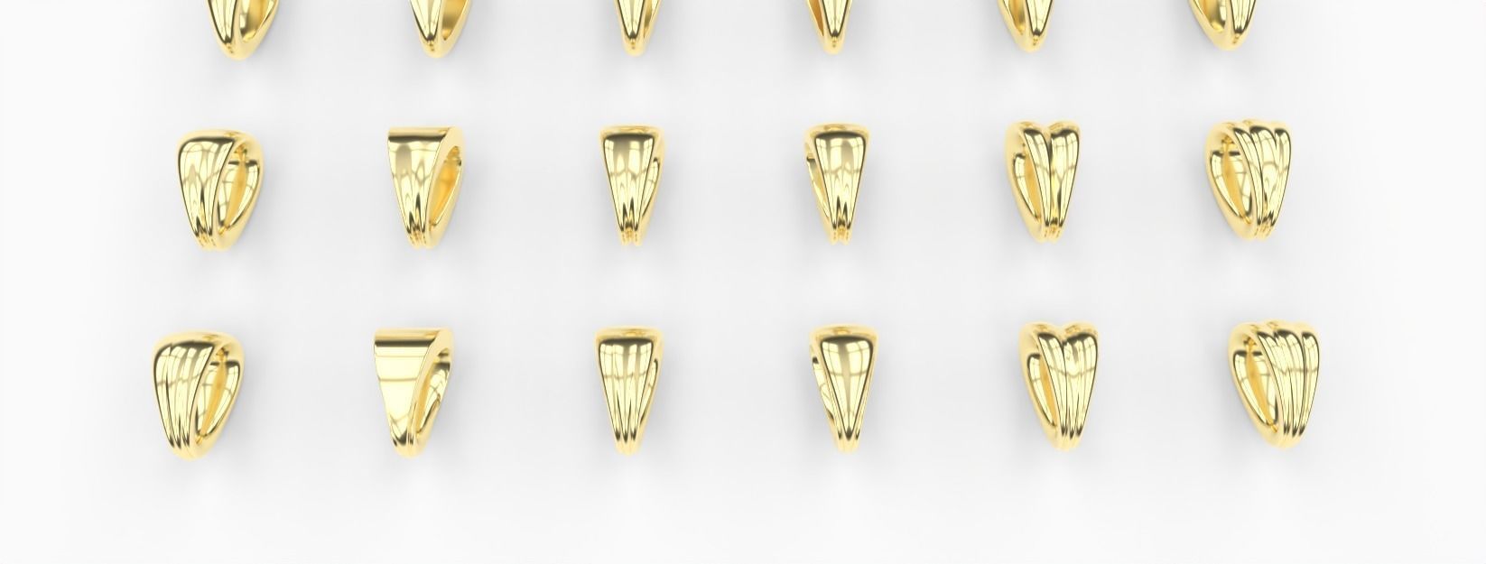Collection 36 Bails for Goldsmiths Pendants 3D print model_6