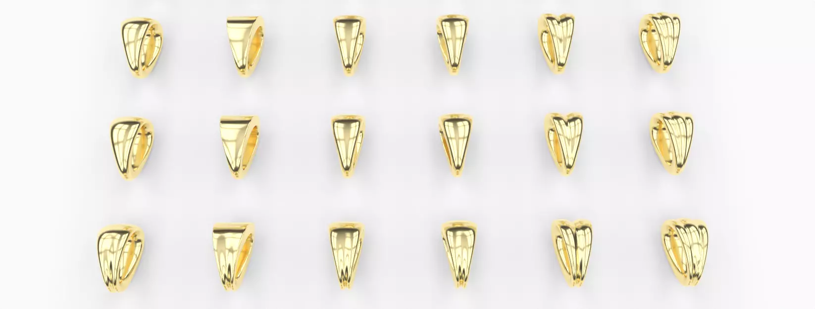 Collection 36 Bails for Goldsmiths Pendants 3D print model_0