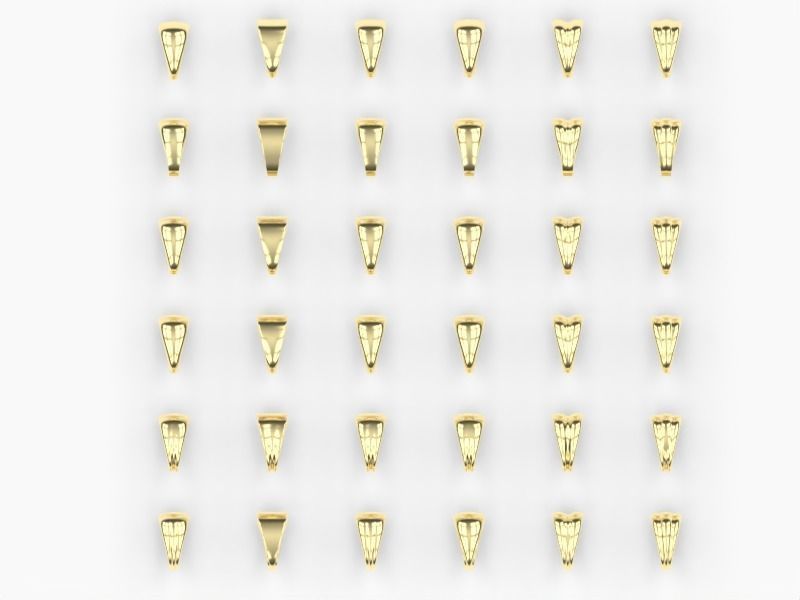 Collection 36 Bails for Goldsmiths Pendants 3D print model_2