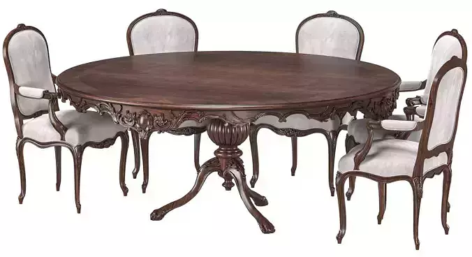 benjamin randolph french round table and chair  art 732