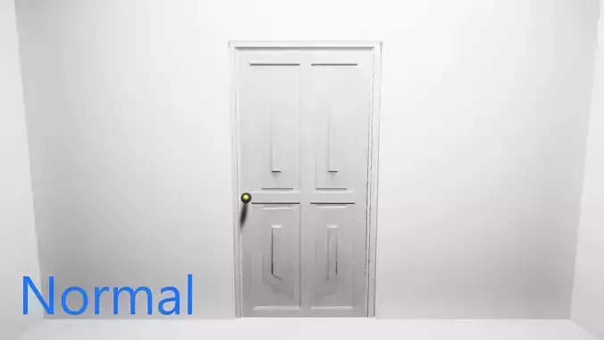 White Wooden Door 2024 - 9K Triangles - GameReady