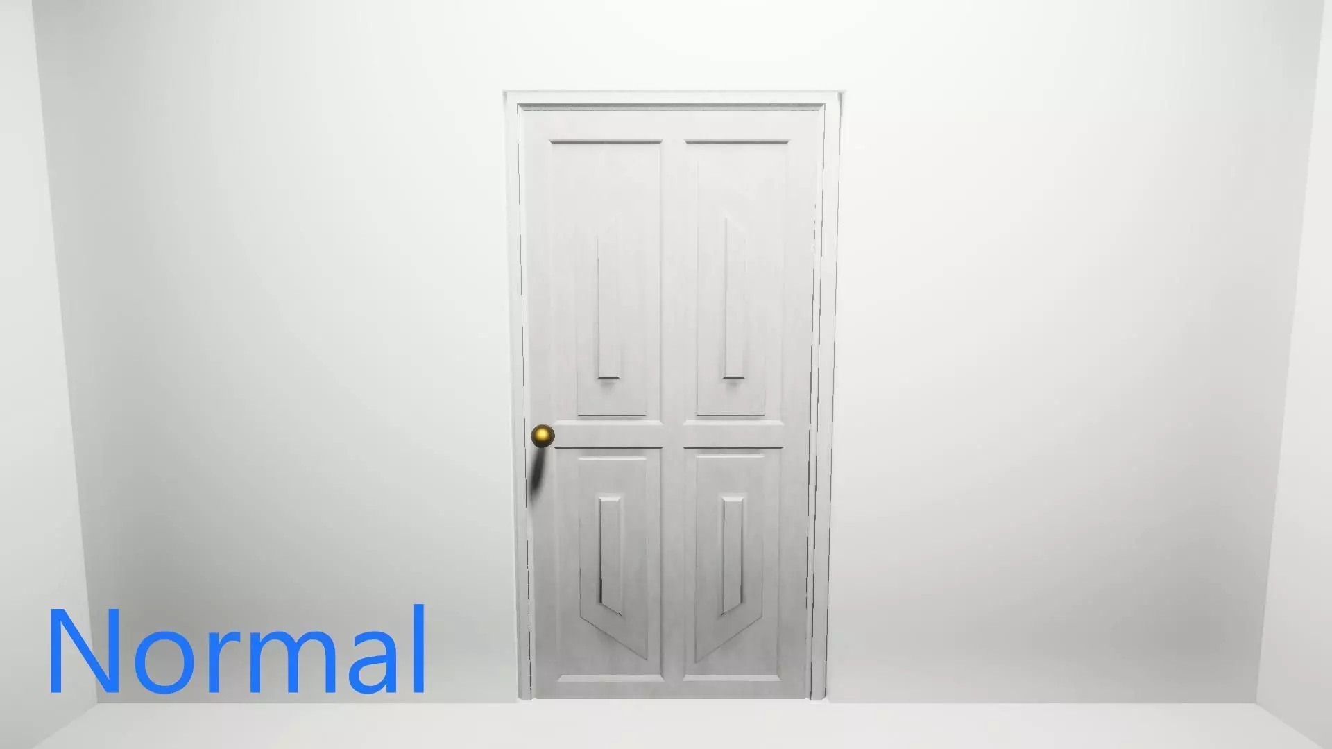 White Wooden Door 2024 - 9K Triangles - GameReady Free low-poly 3D model