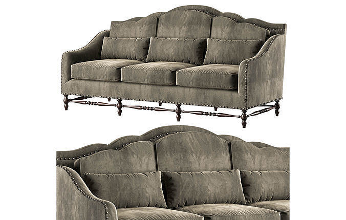blackwood americano sofa art 5489 3D model
