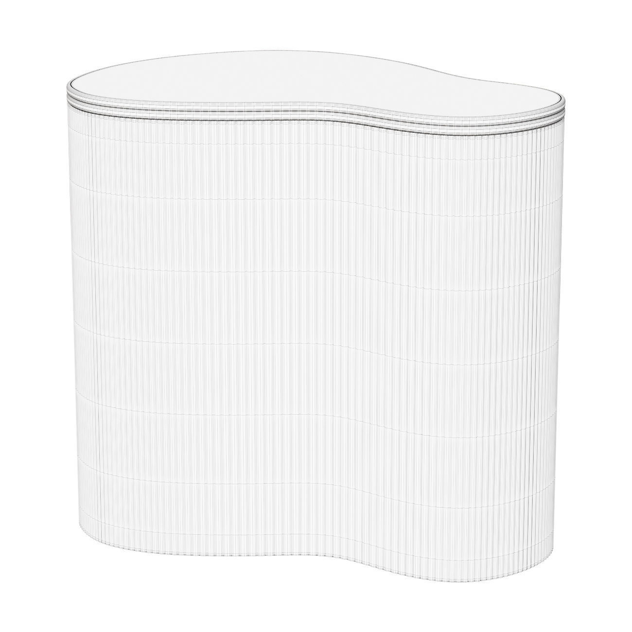 Isola Storage Table - Natural 3D model_1