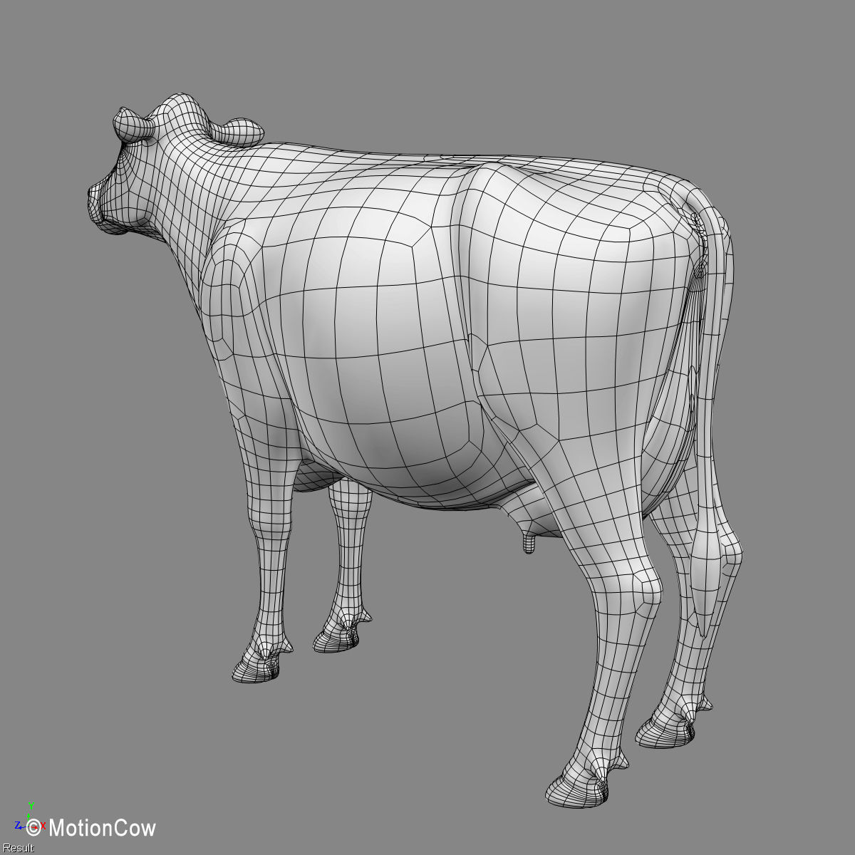 Cow Holstein 3D model_26