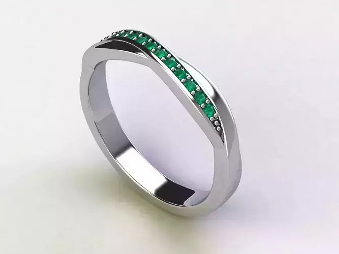 Veretta with oblique stones on top