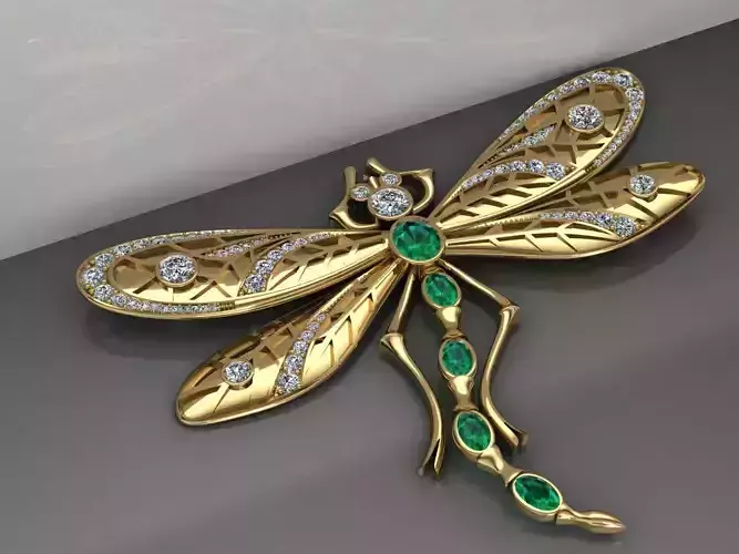 Dragonfly brooche