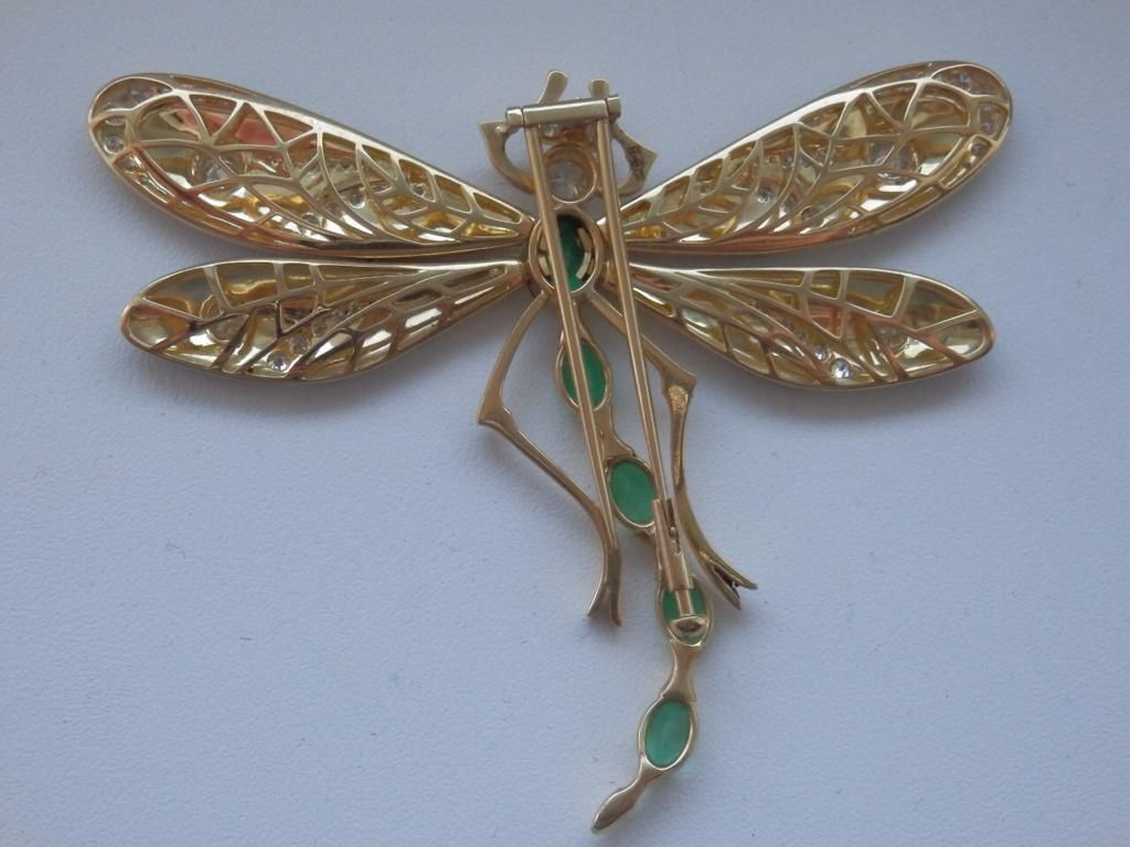 Dragonfly brooche 3D print model_3