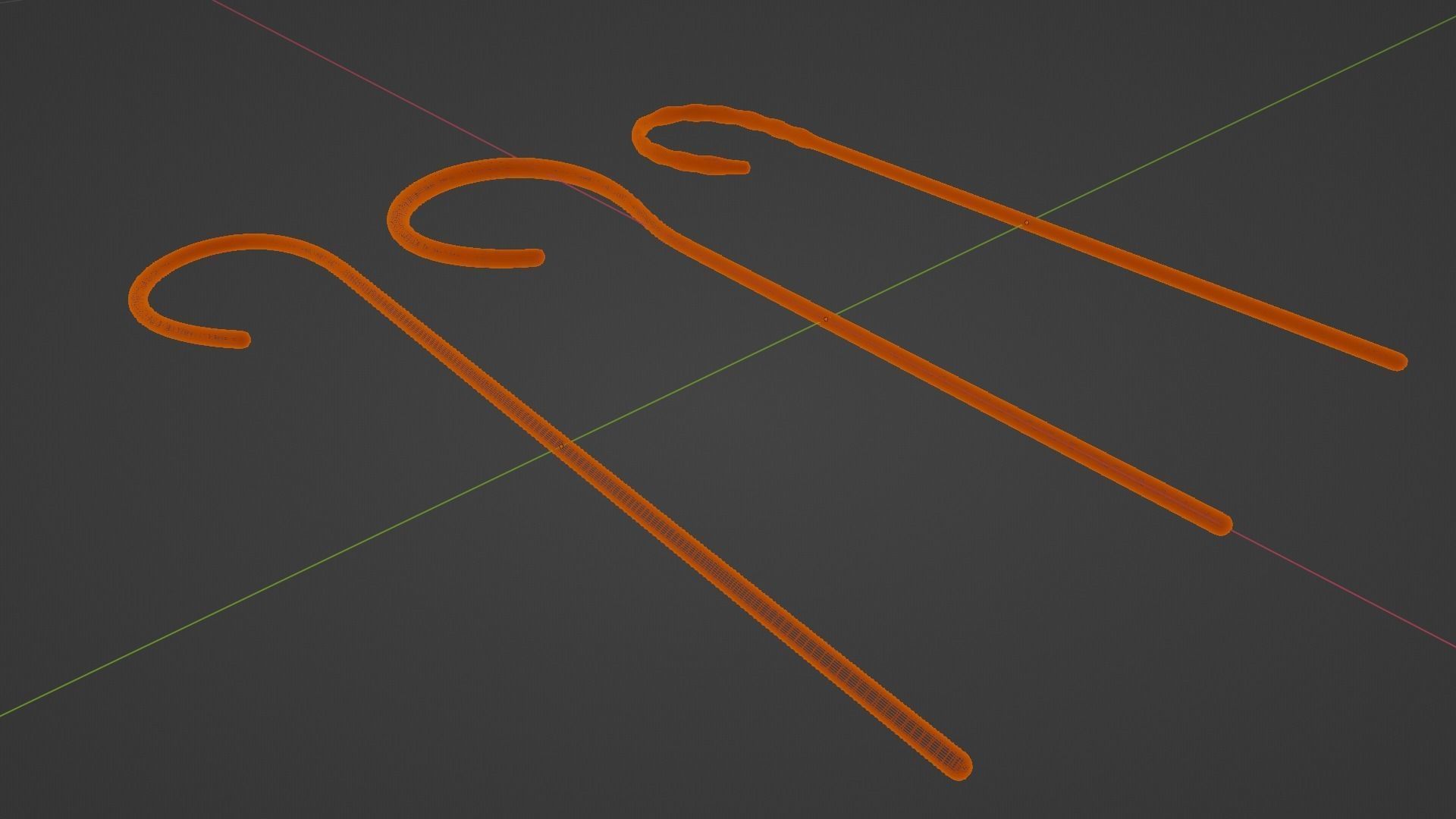 BDSM Spanking Canes Low-poly 3D model_8