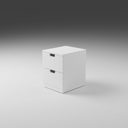 IKEA Nordli Chest of 2 Drawers 3D model