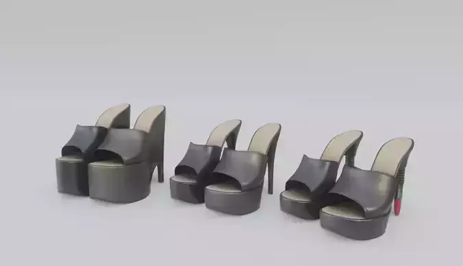 Akane Shoes X3 Low-poly 3D model