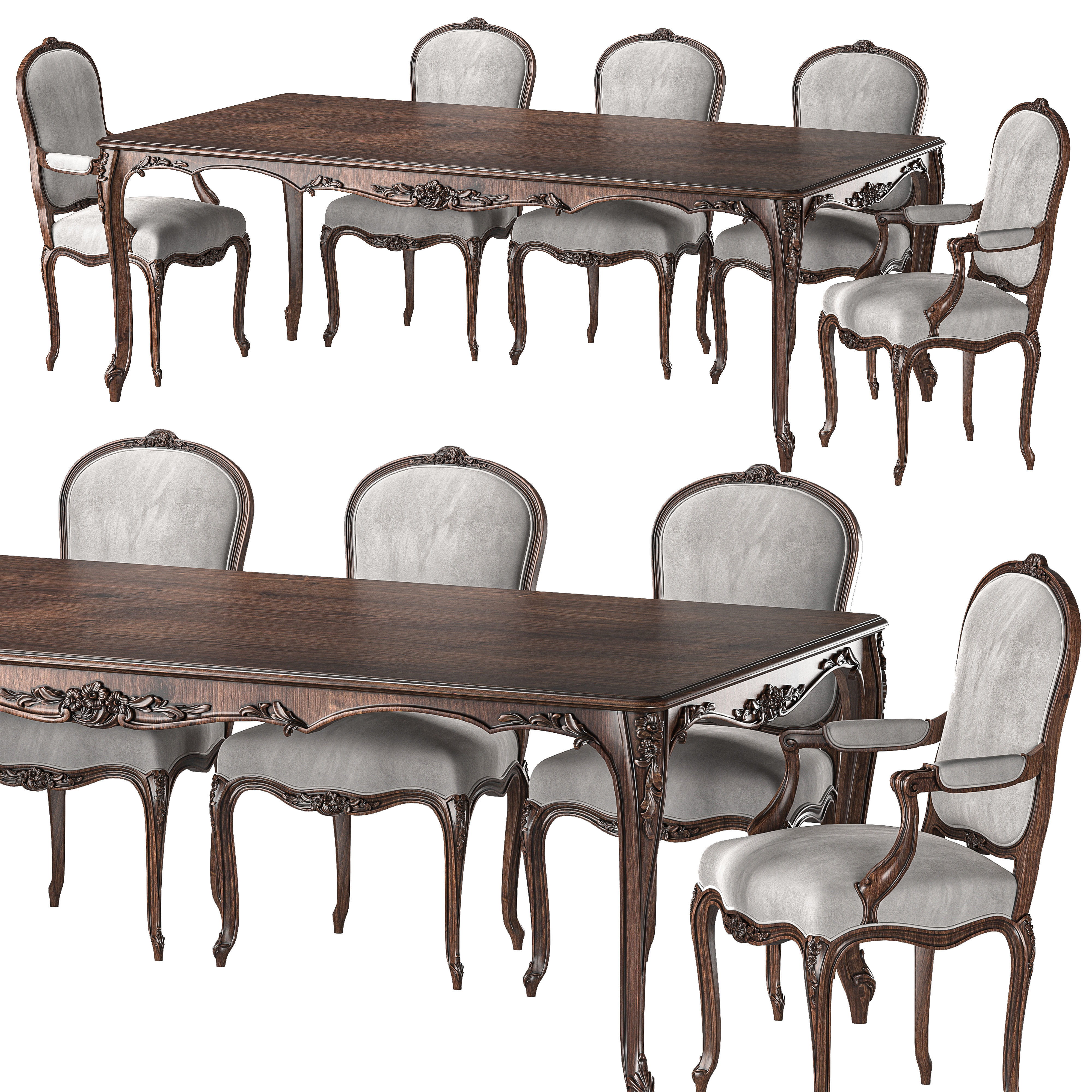 chairish  table and chair art 8732 3D model_1