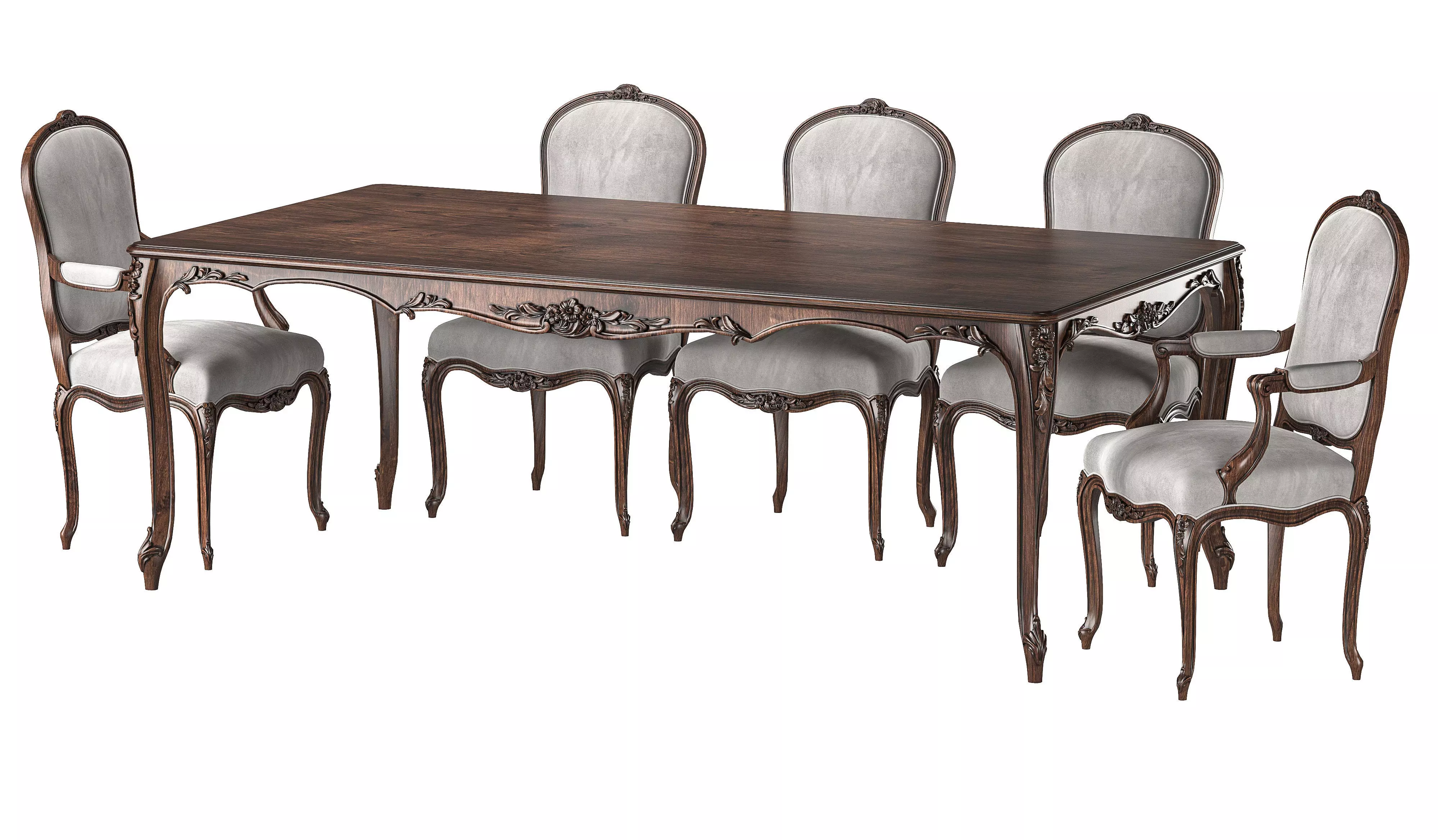 chairish  table and chair art 8732 3D model_0