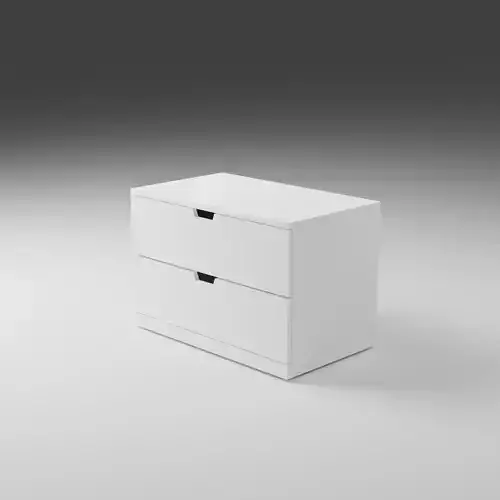 IKEA Nordli Chest of 2 Drawers Wide