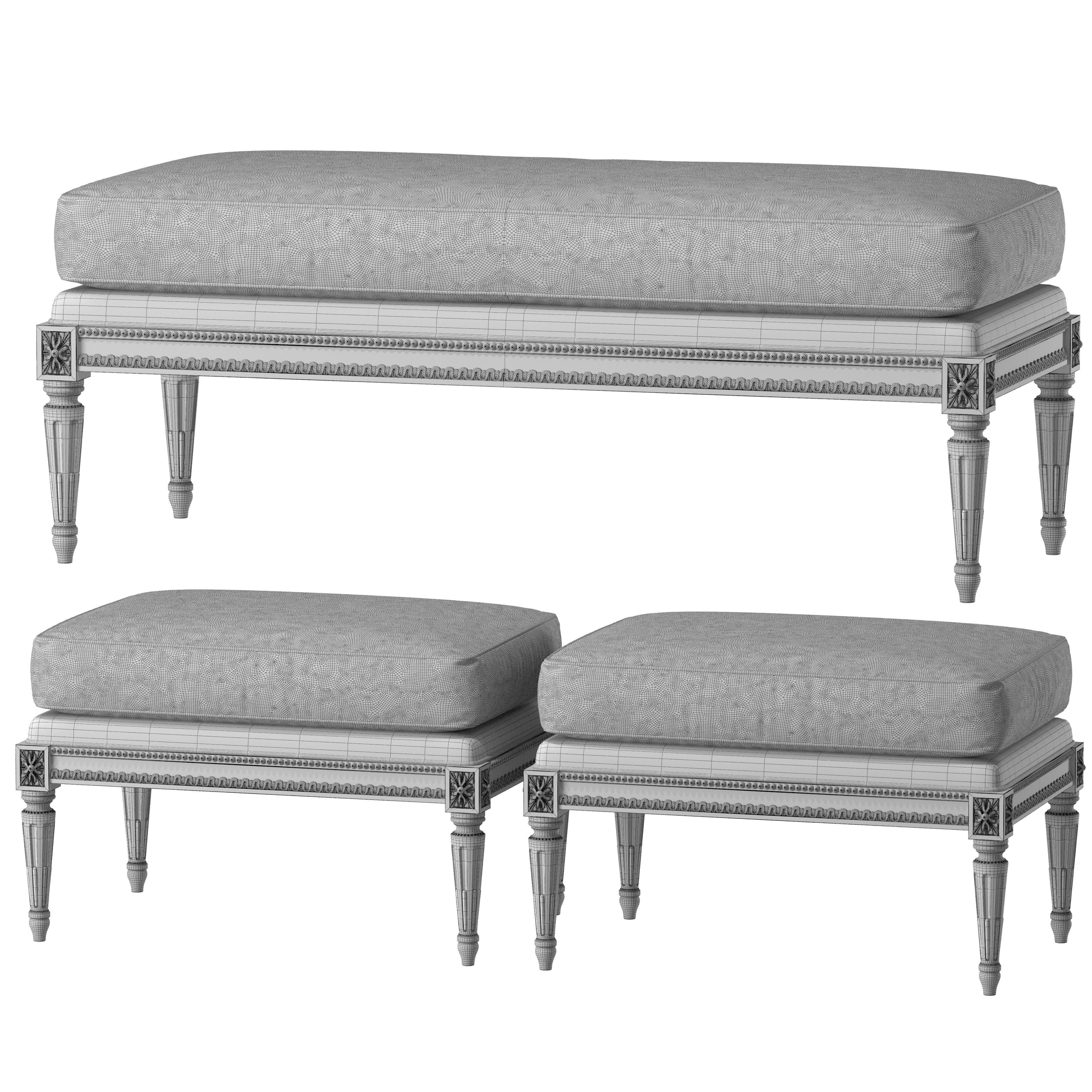 chairish pouf art 4353 3D model_4