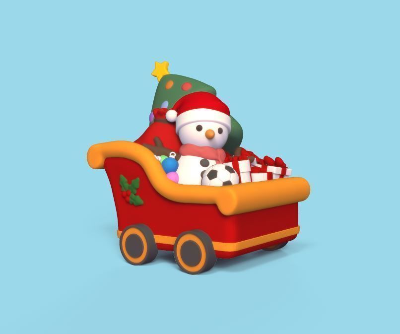 Christmas Sleigh Gifts 3D print model_1