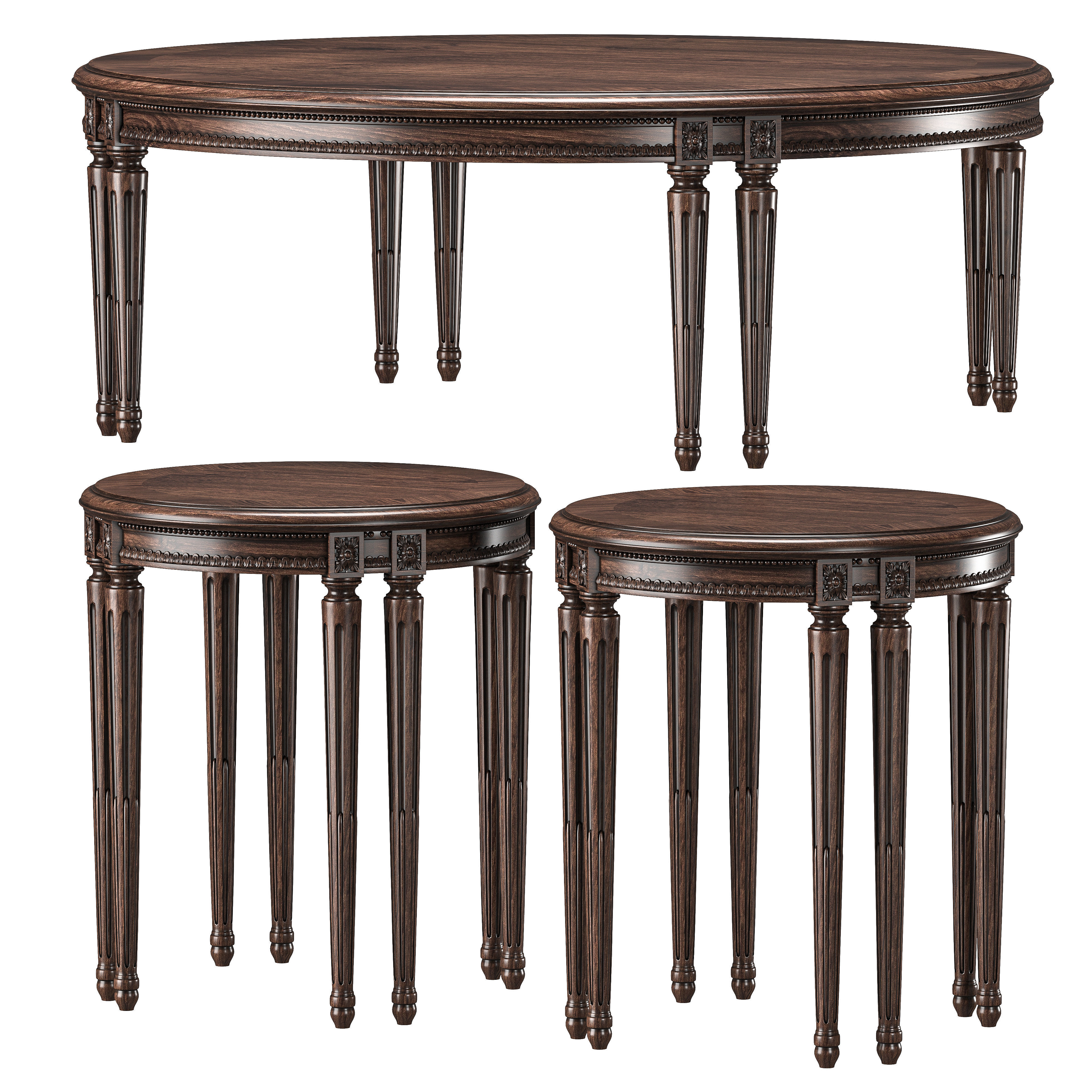 chairish round coffee table  art 4353 3D model_1