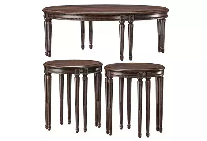 chairish round coffee table  art 4353