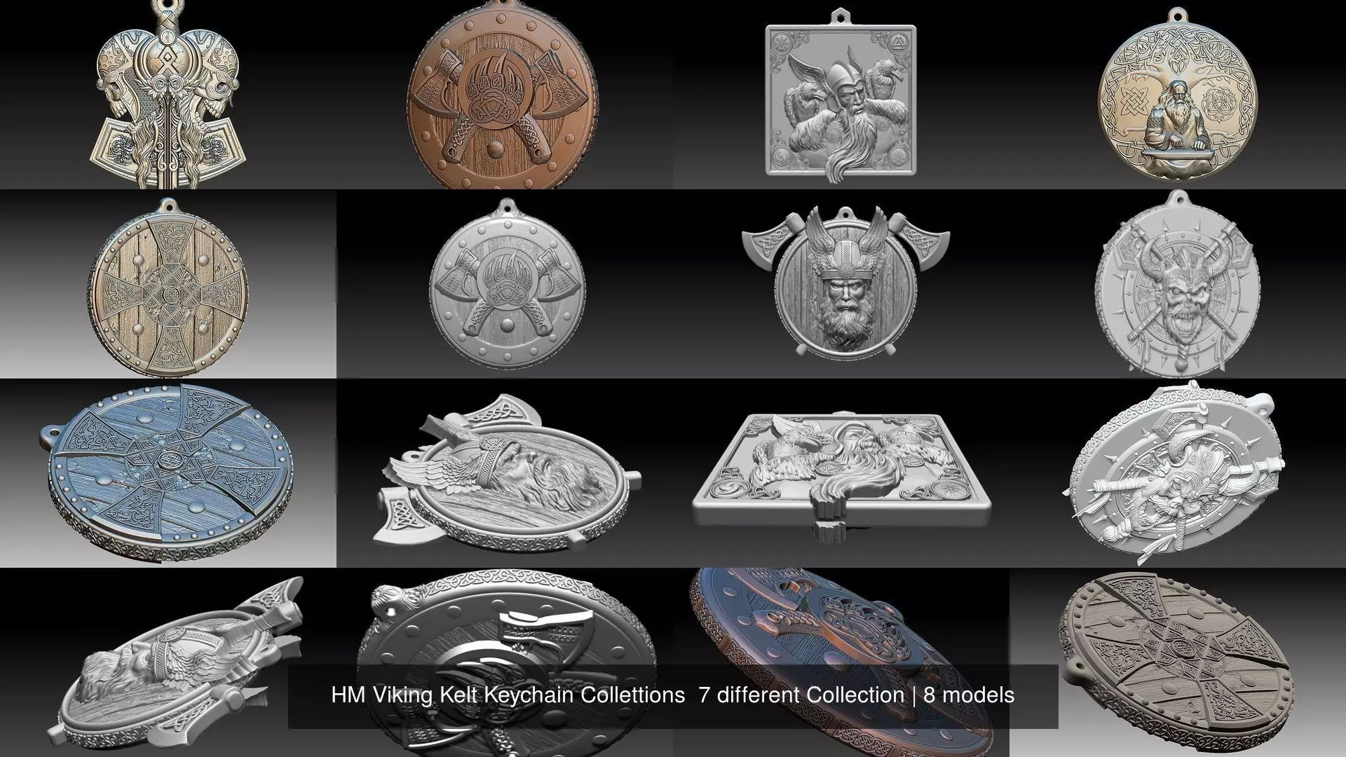 HM Viking Kelt Keychain Collettions 7 different Collection _0