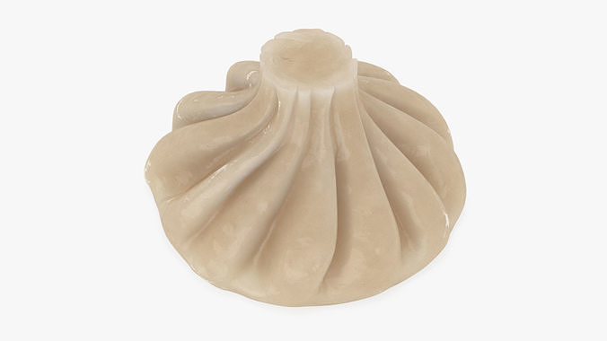 Khinkali Dumpling Cooked 3D model 6