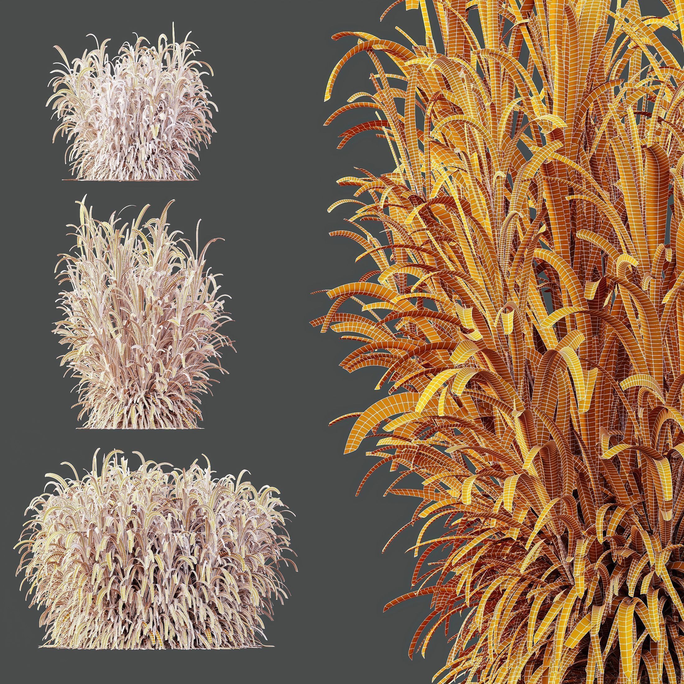 6 Different SETS of Plant Bush SET VOL155 3D Model Collection_23