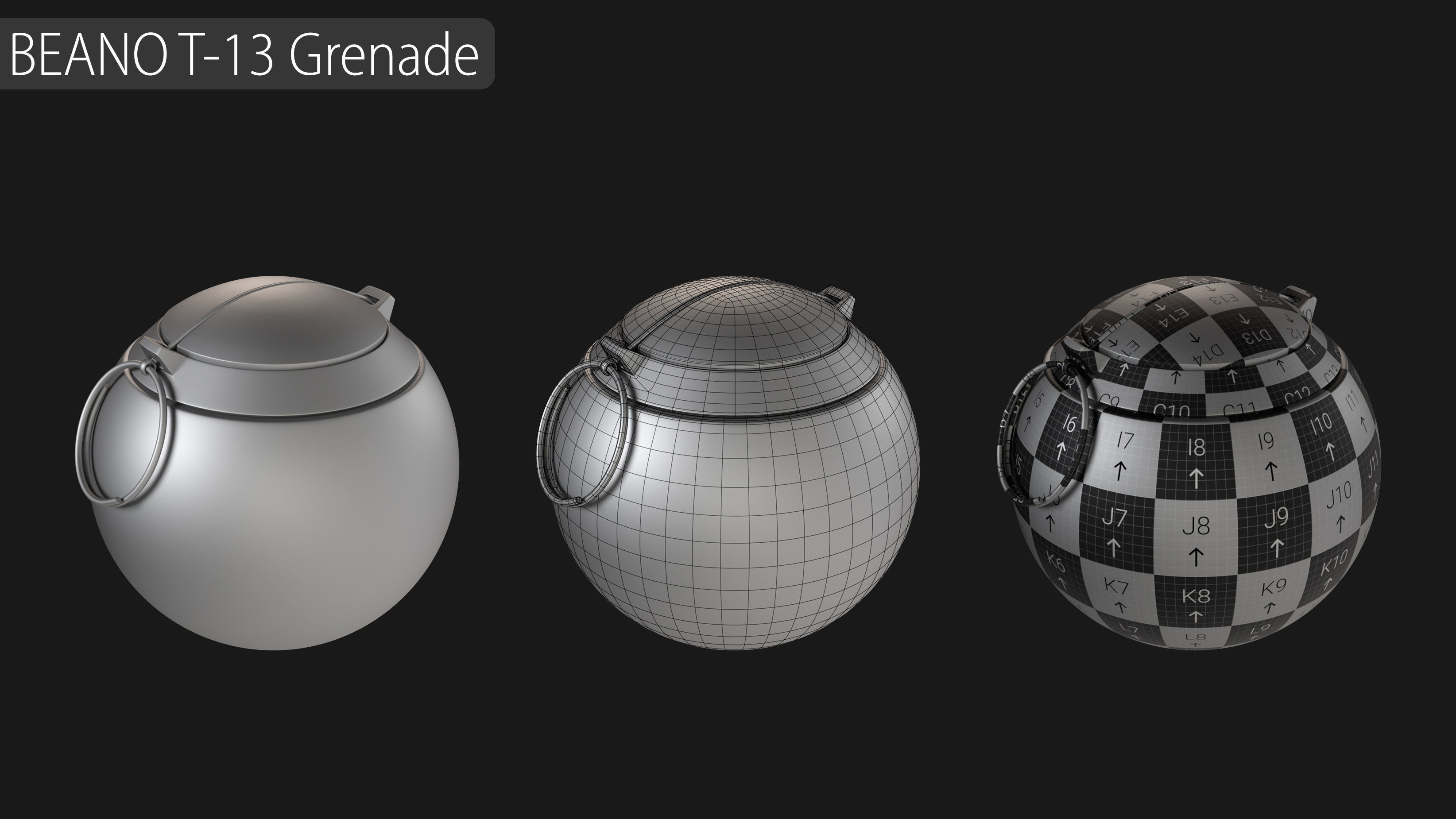 Grenade Collection - 40 Grenades with Zbrush IMM Brushes   3D model_6