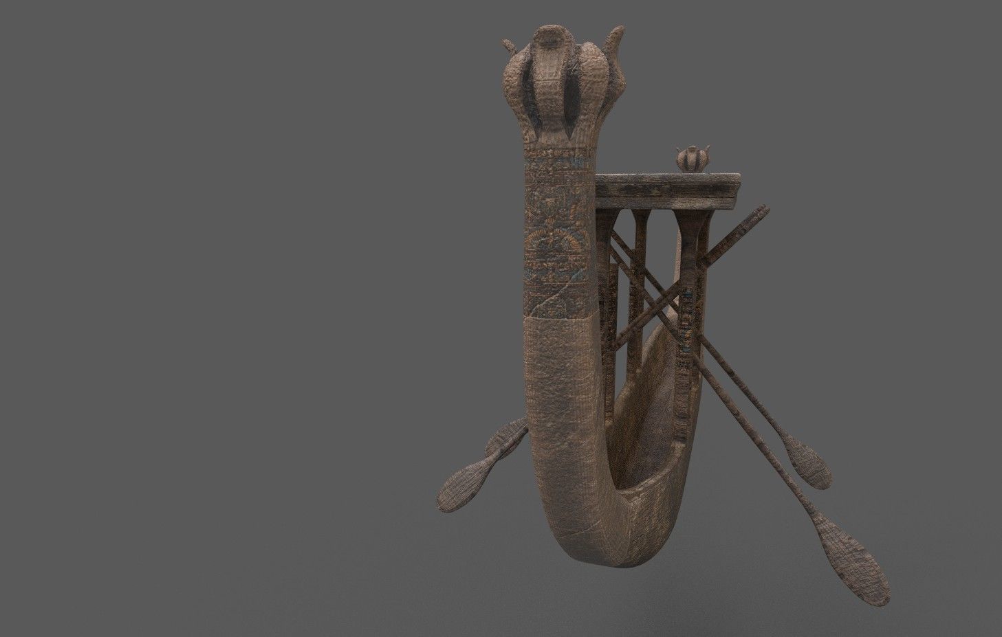 Pharos Ancient Royal boat 3D model_4