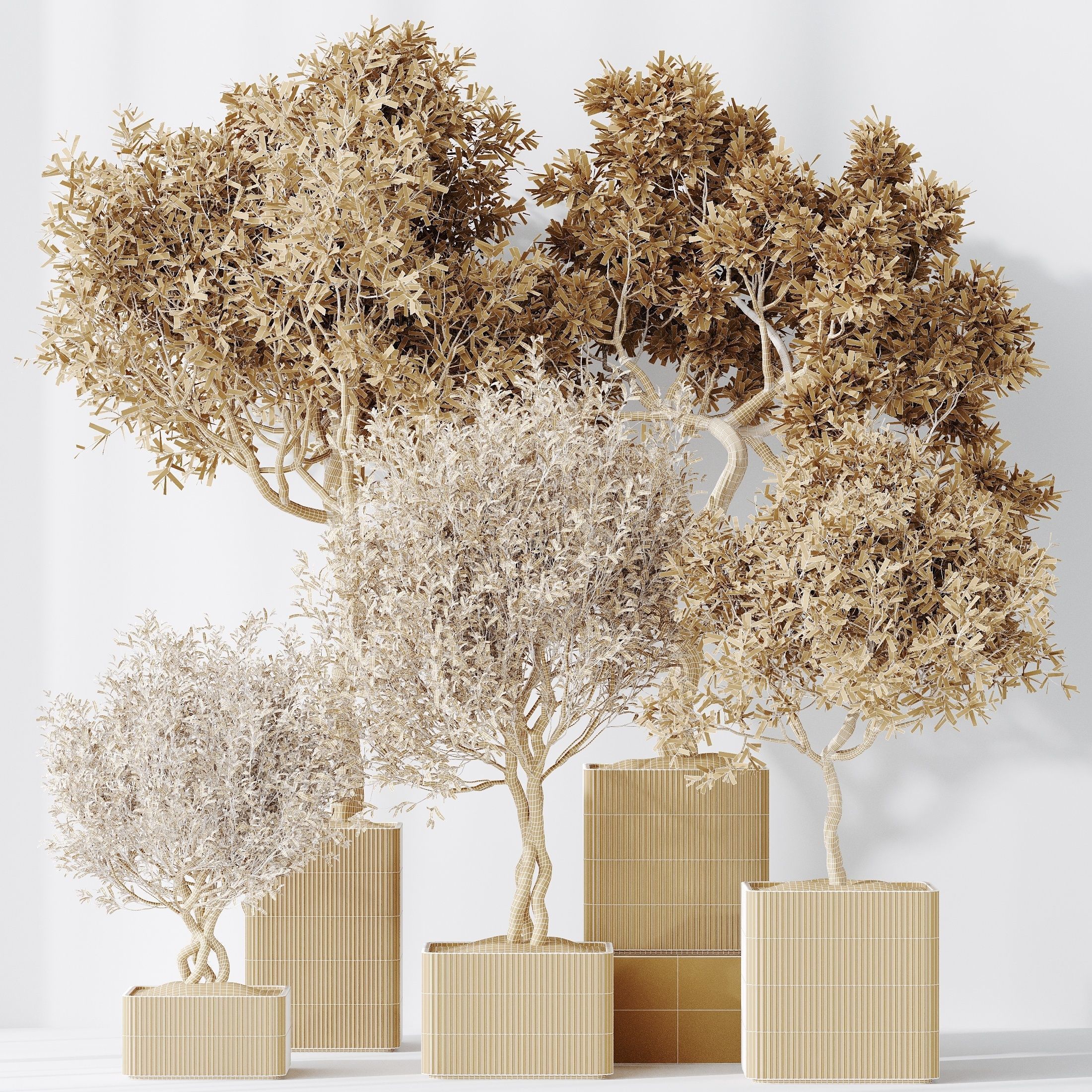 12 Different SETS of Plant Indoor SET VOL154 3D Model Collection_57