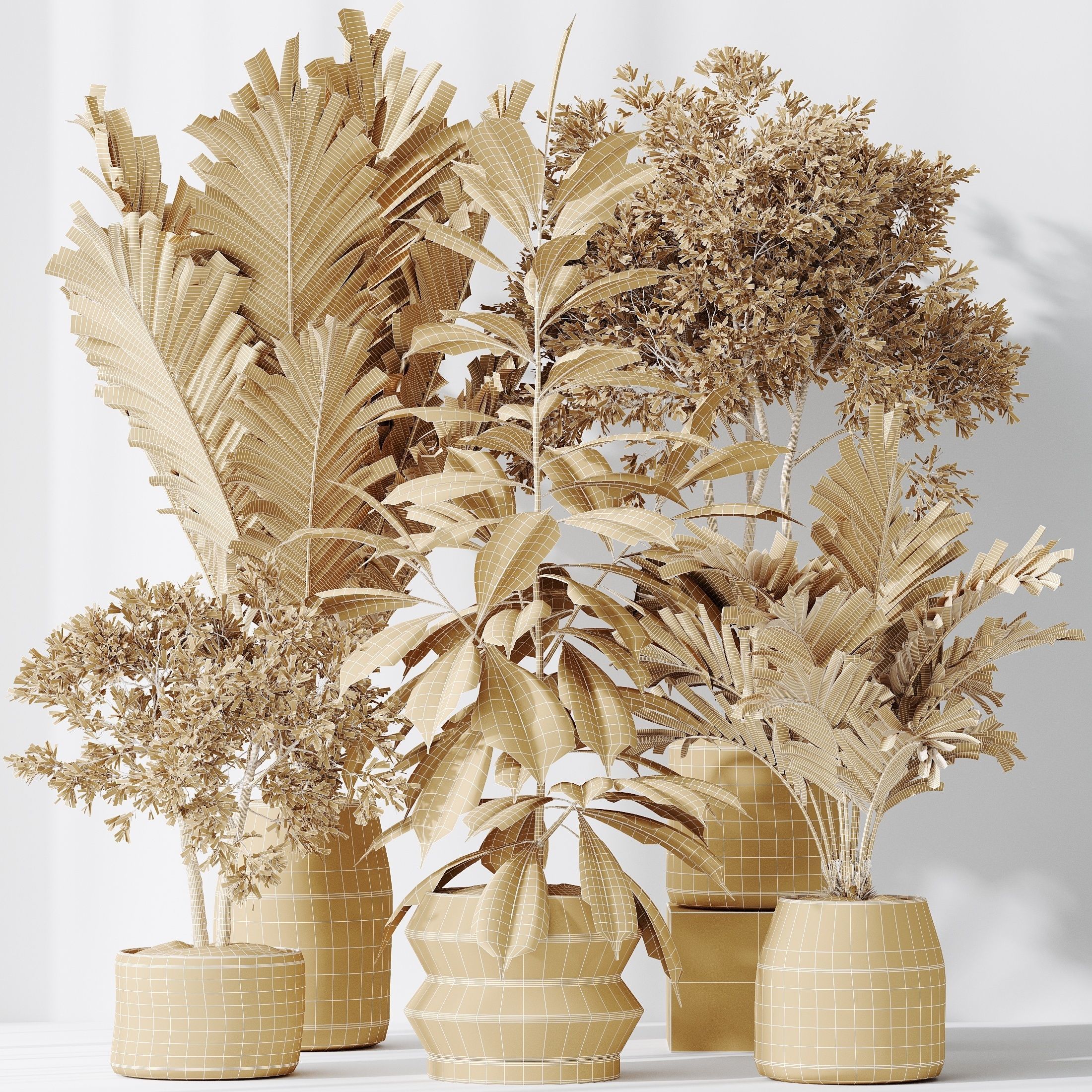 12 Different SETS of Plant Indoor SET VOL154 3D Model Collection_63