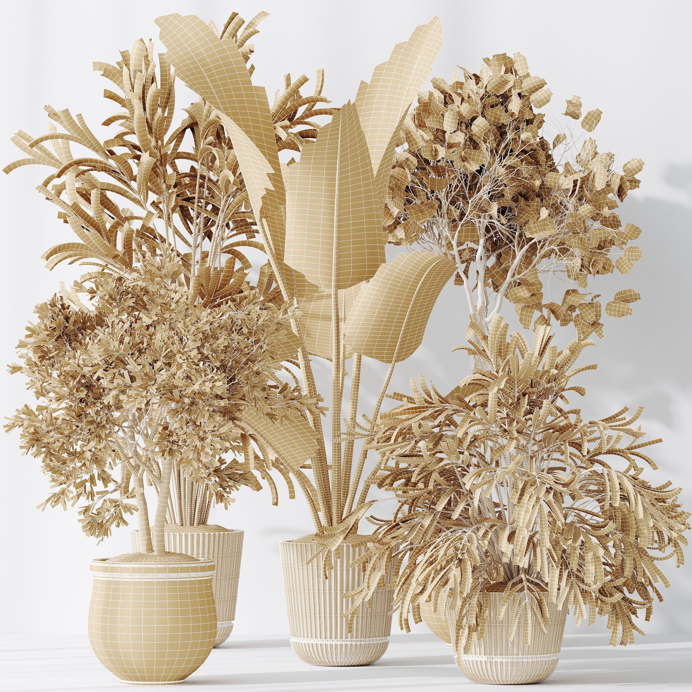 12 Different SETS of Plant Indoor SET VOL154 3D Model Collection_64