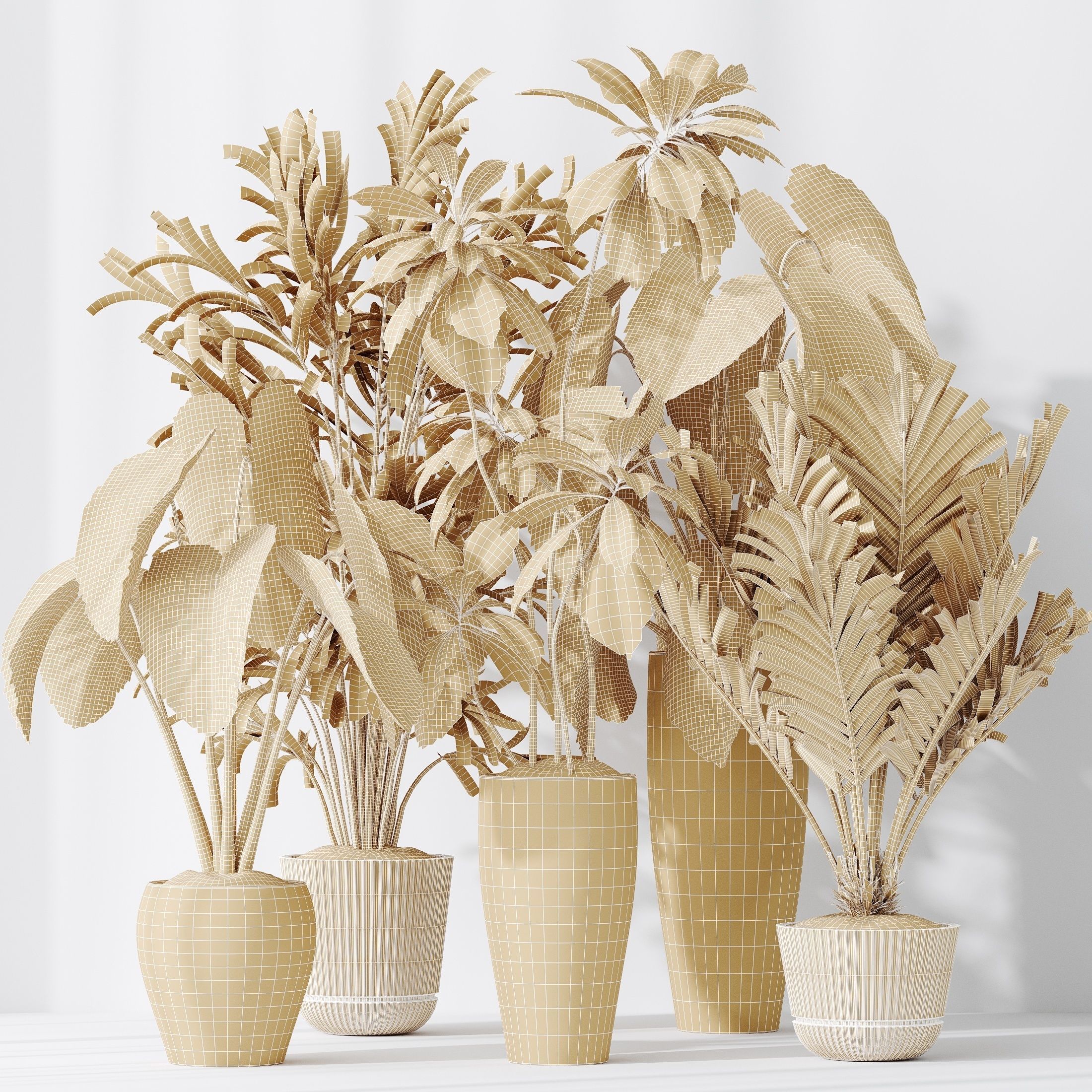 12 Different SETS of Plant Indoor SET VOL154 3D Model Collection_59