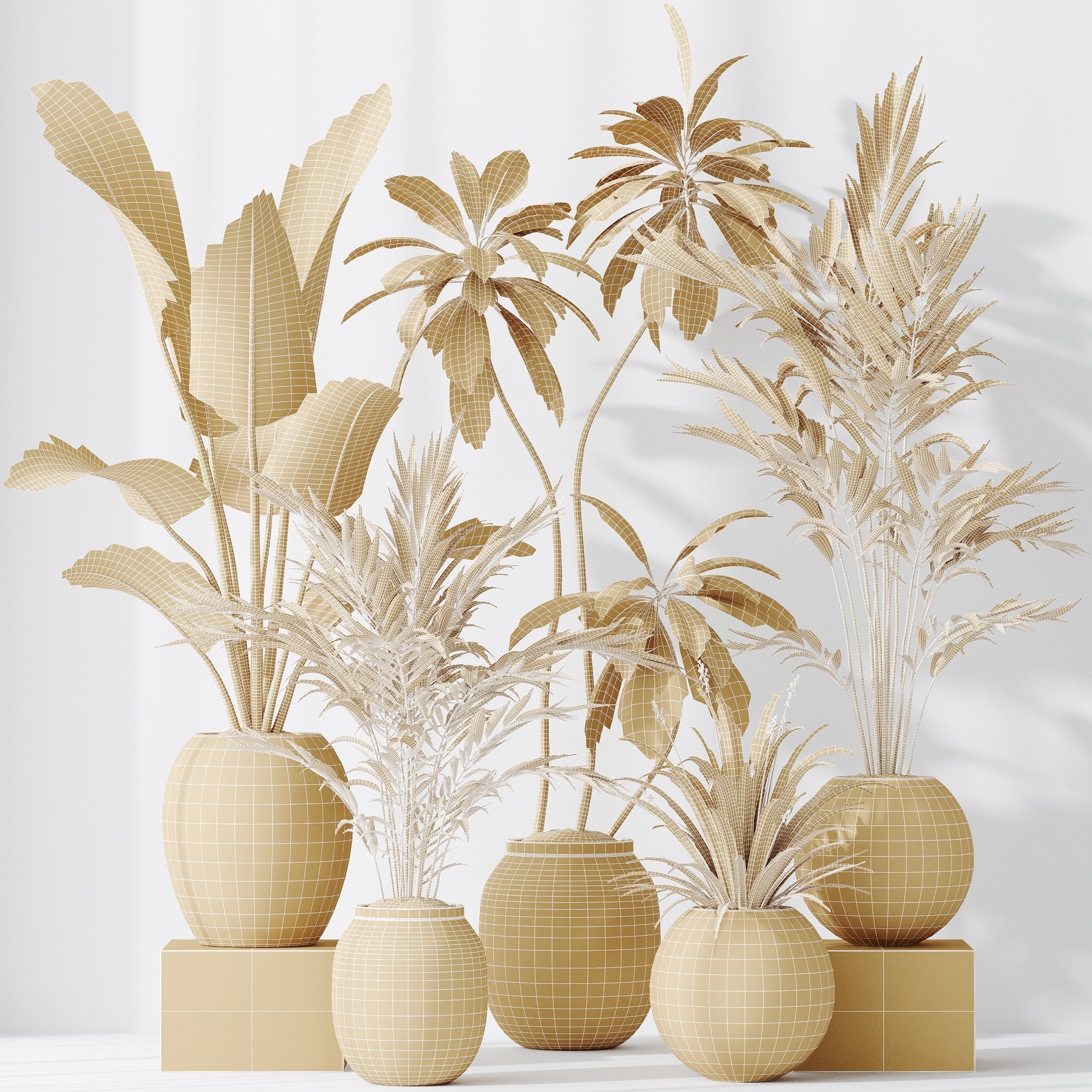 12 Different SETS of Plant Indoor SET VOL154 3D Model Collection_56