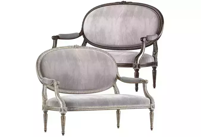 chairish louis sofa art 5694