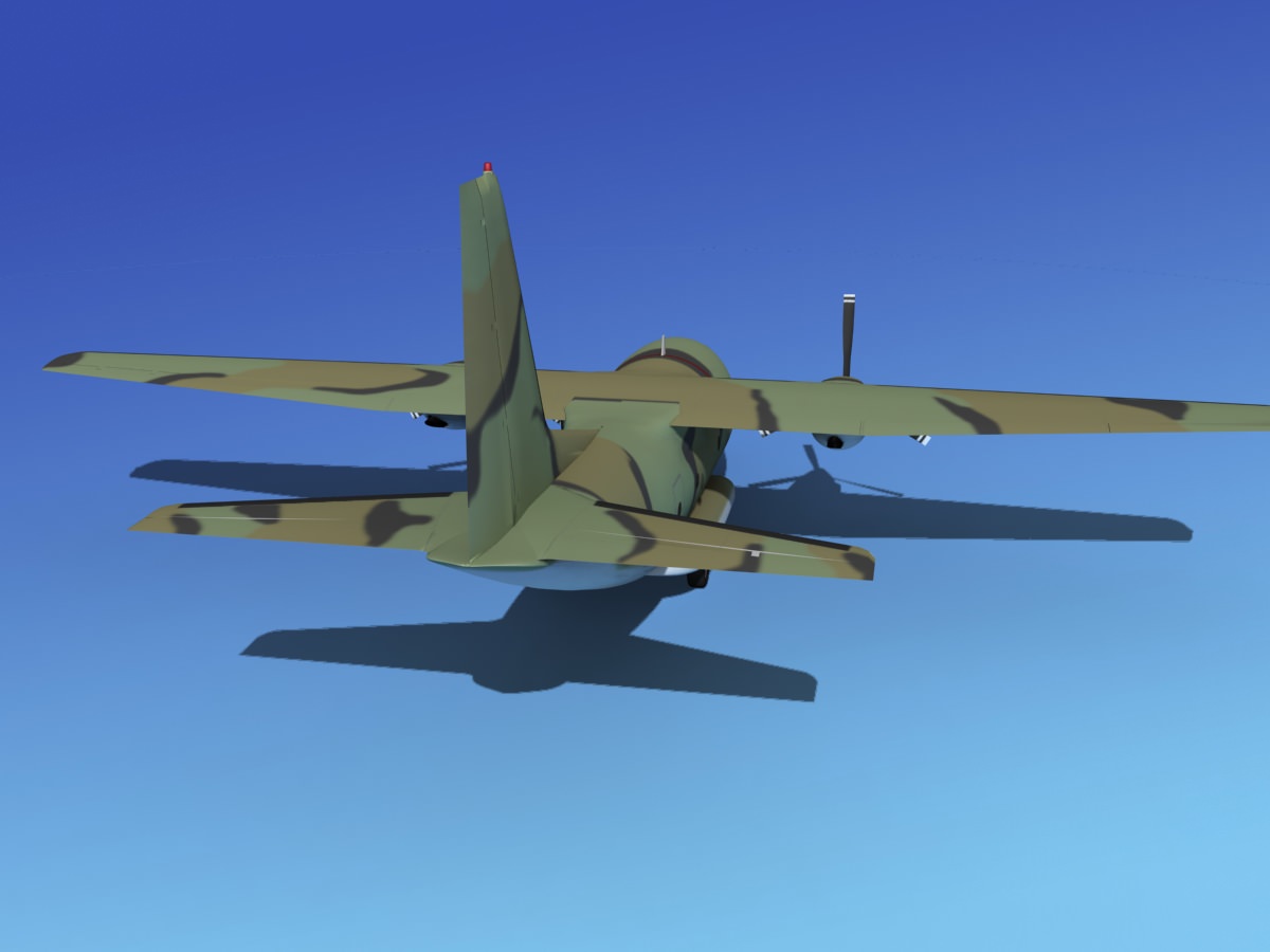 Alenia C-27A Unmarked Camo 3D model_7
