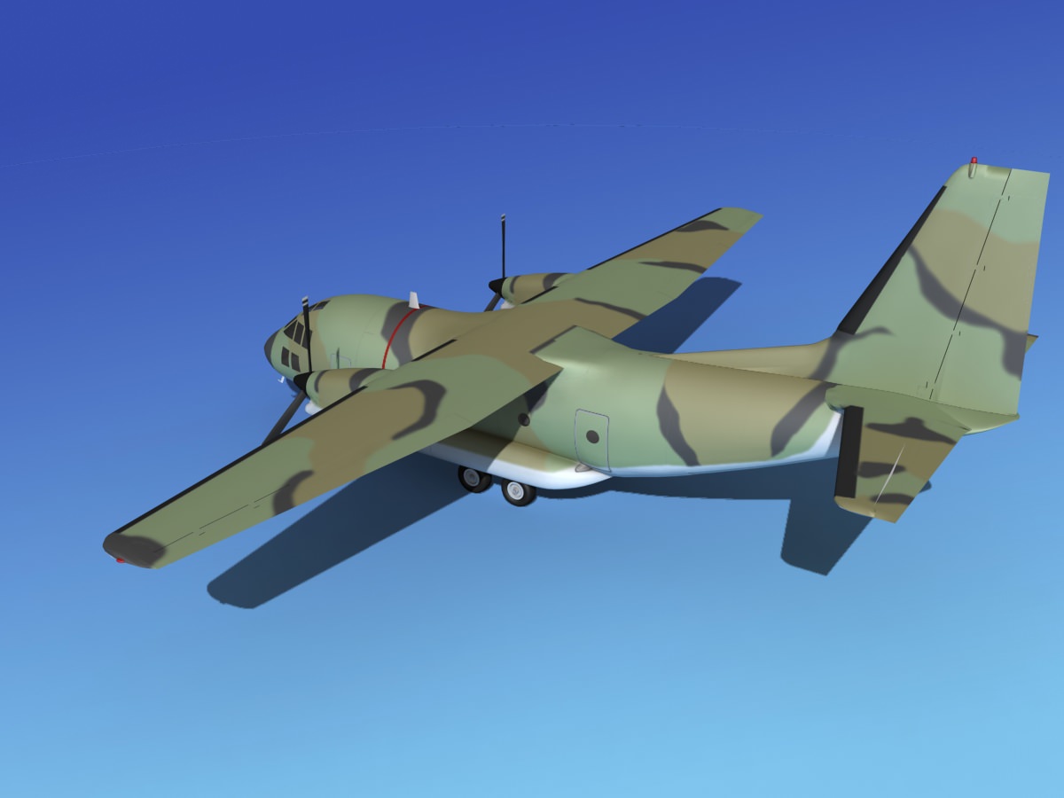 Alenia C-27A Unmarked Camo 3D model_8