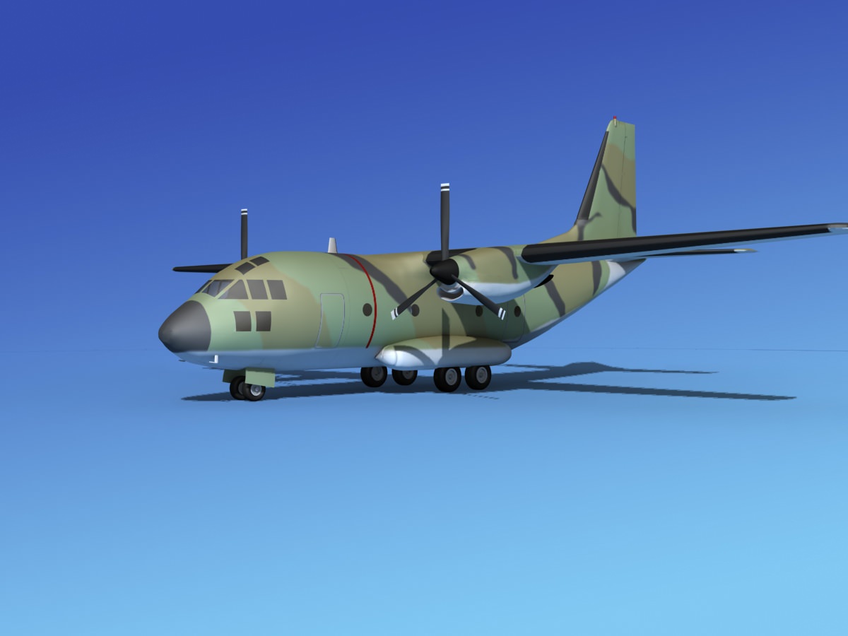 Alenia C-27A Unmarked Camo 3D model_1