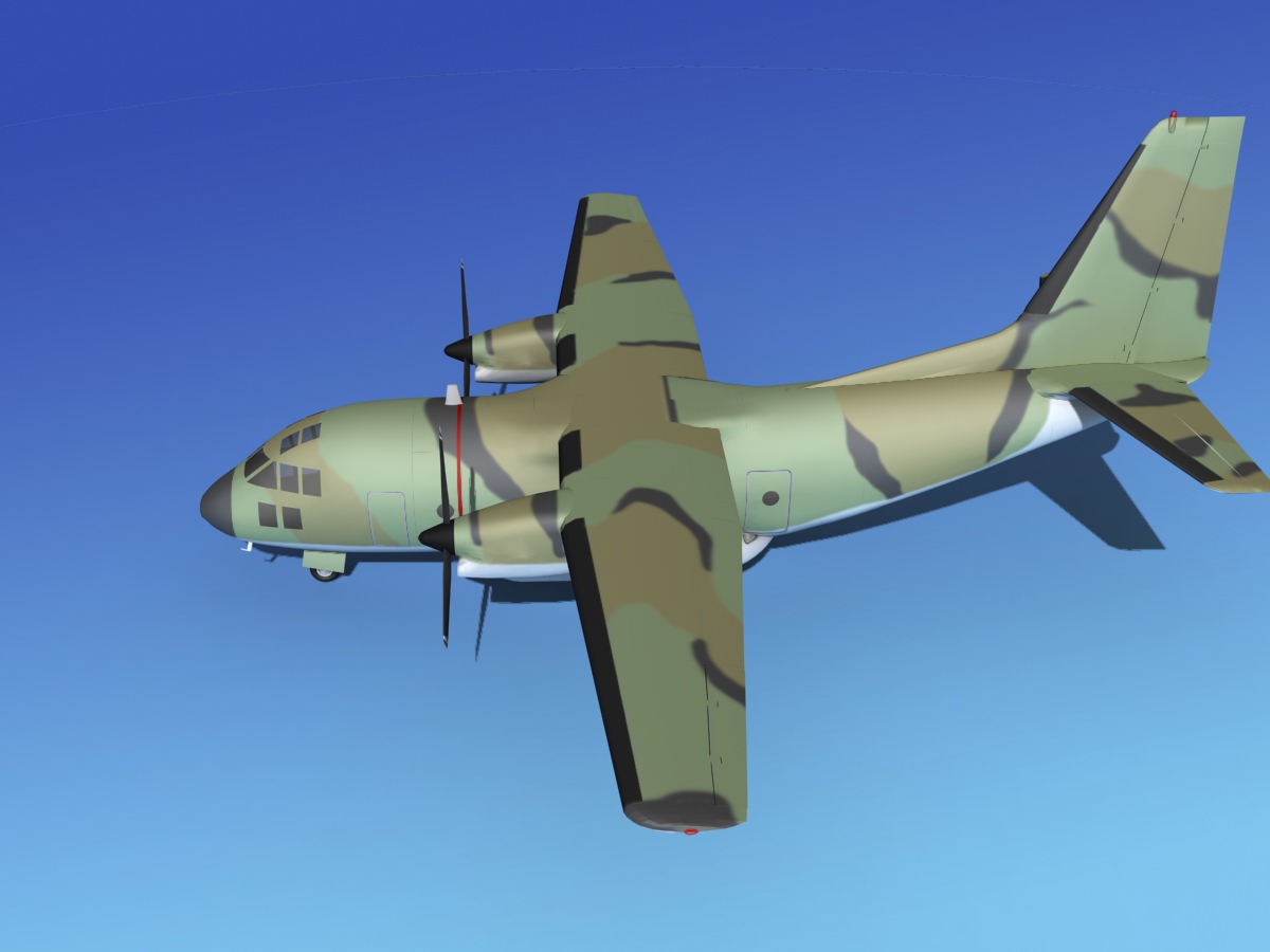 Alenia C-27A Unmarked Camo 3D model_10