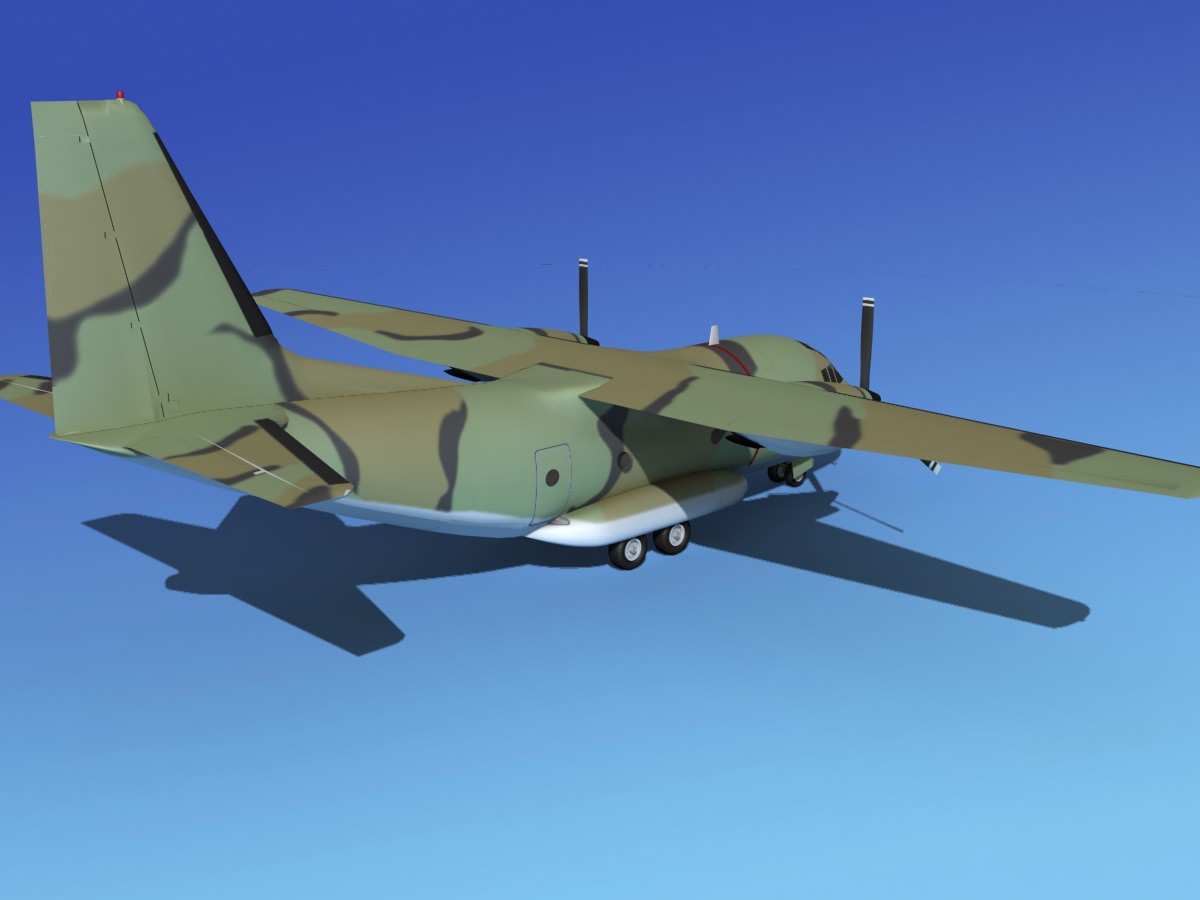 Alenia C-27A Unmarked Camo 3D model_6