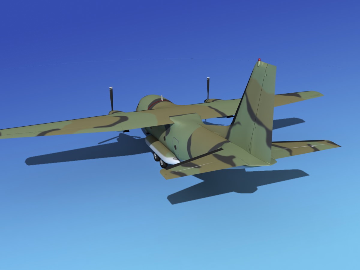 Alenia C-27A Unmarked Camo 3D model_9