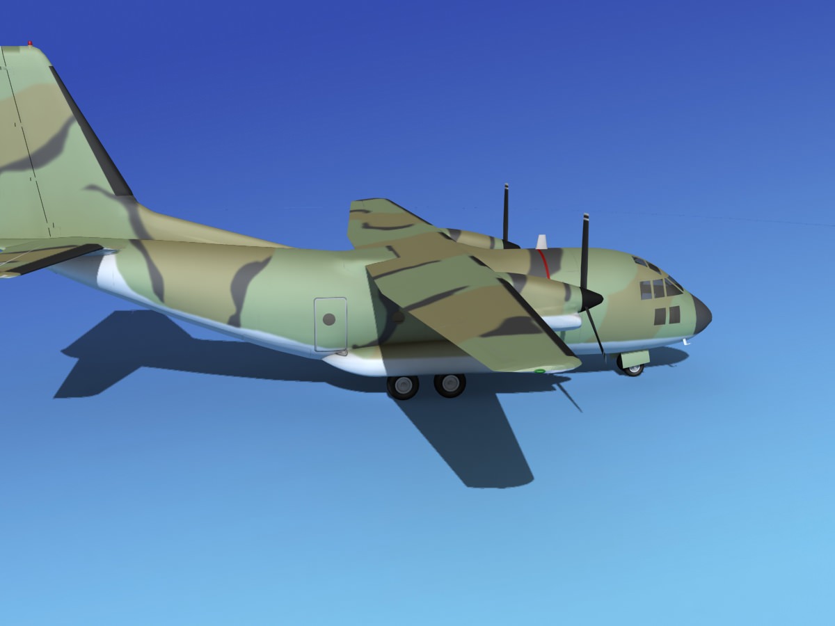 Alenia C-27A Unmarked Camo 3D model_5