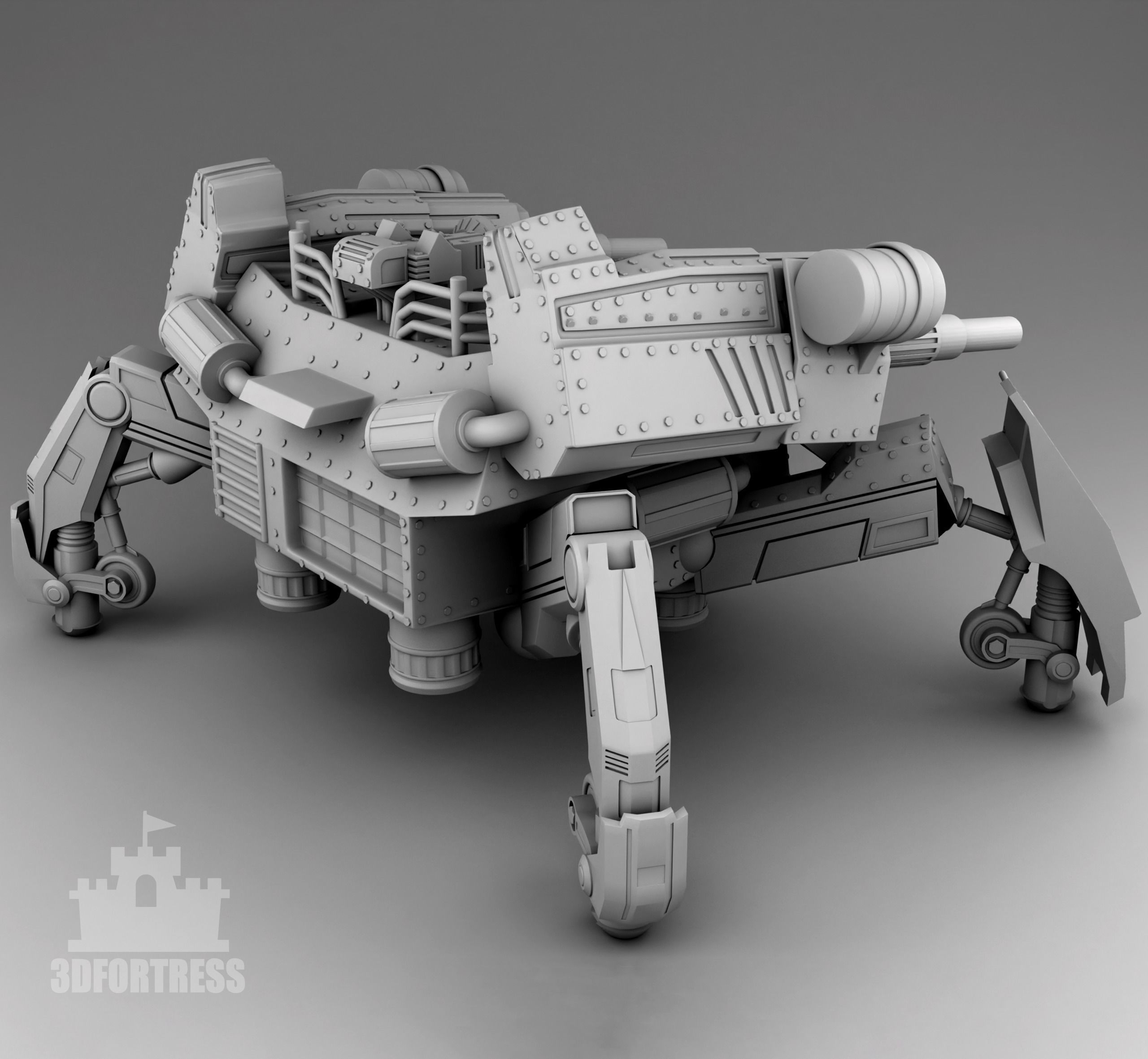 A defensive robot 3D print model_2