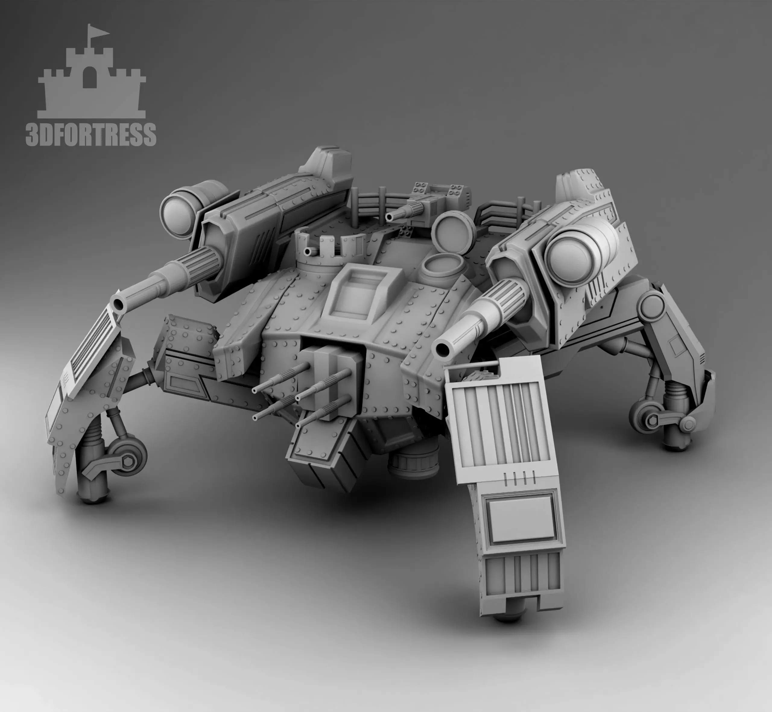 A defensive robot 3D print model_0