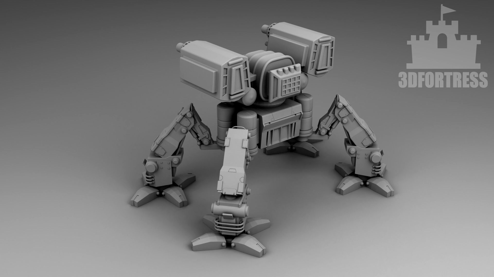  Robot Turret 3D print model_1