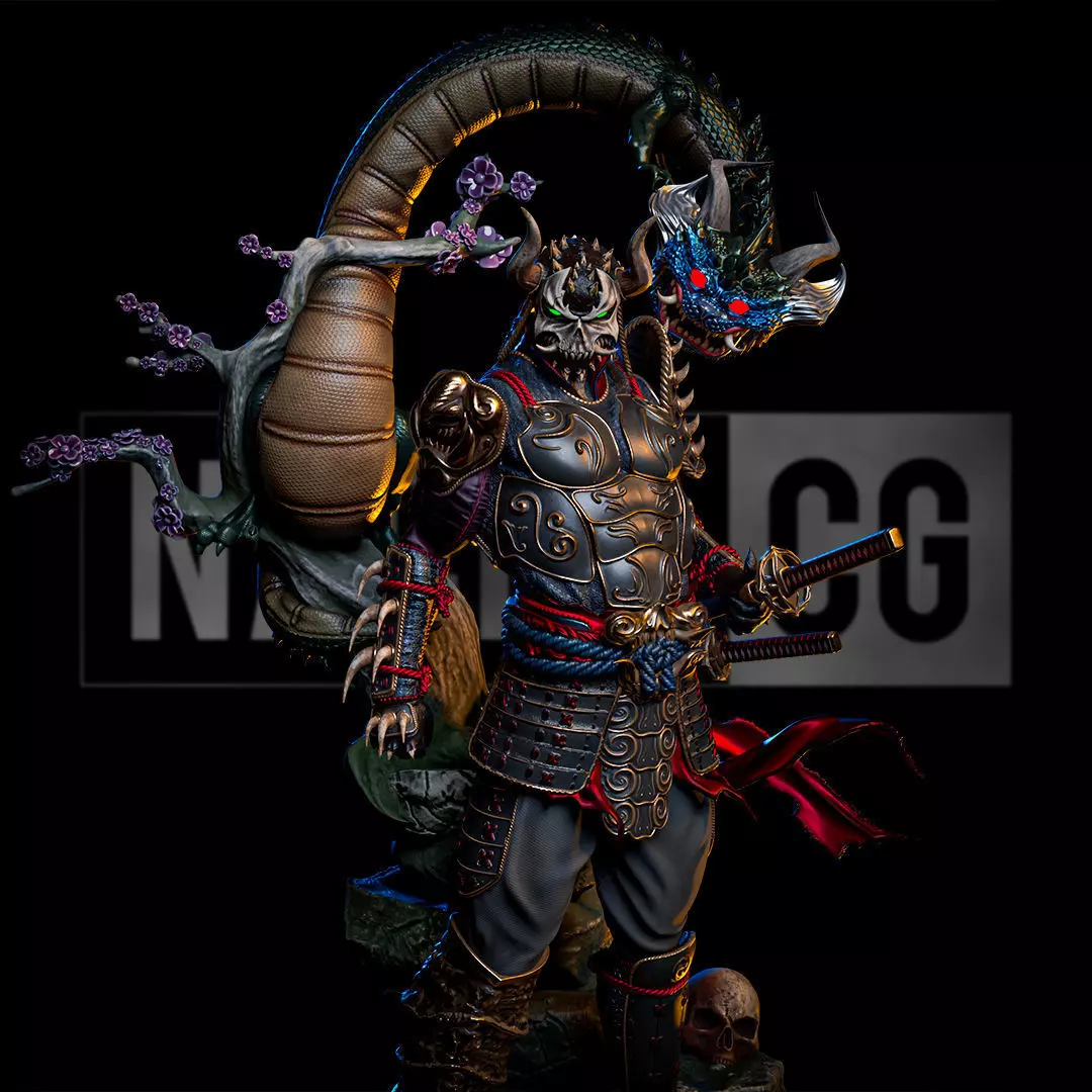 Fan Art - Samurai Spawn - Statue 3D print model_0