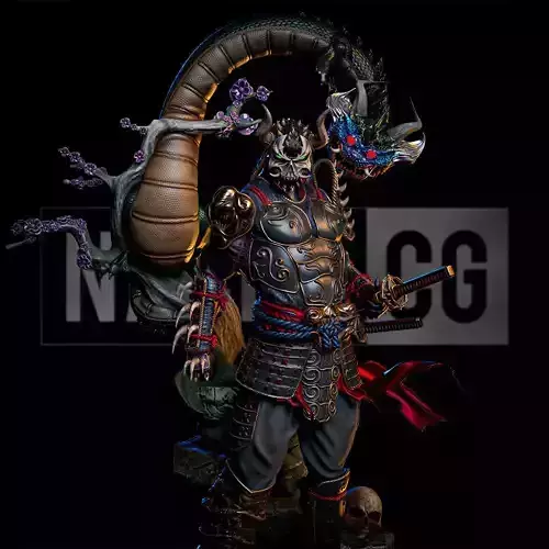 Fan Art - Samurai Spawn - Statue 3D print model