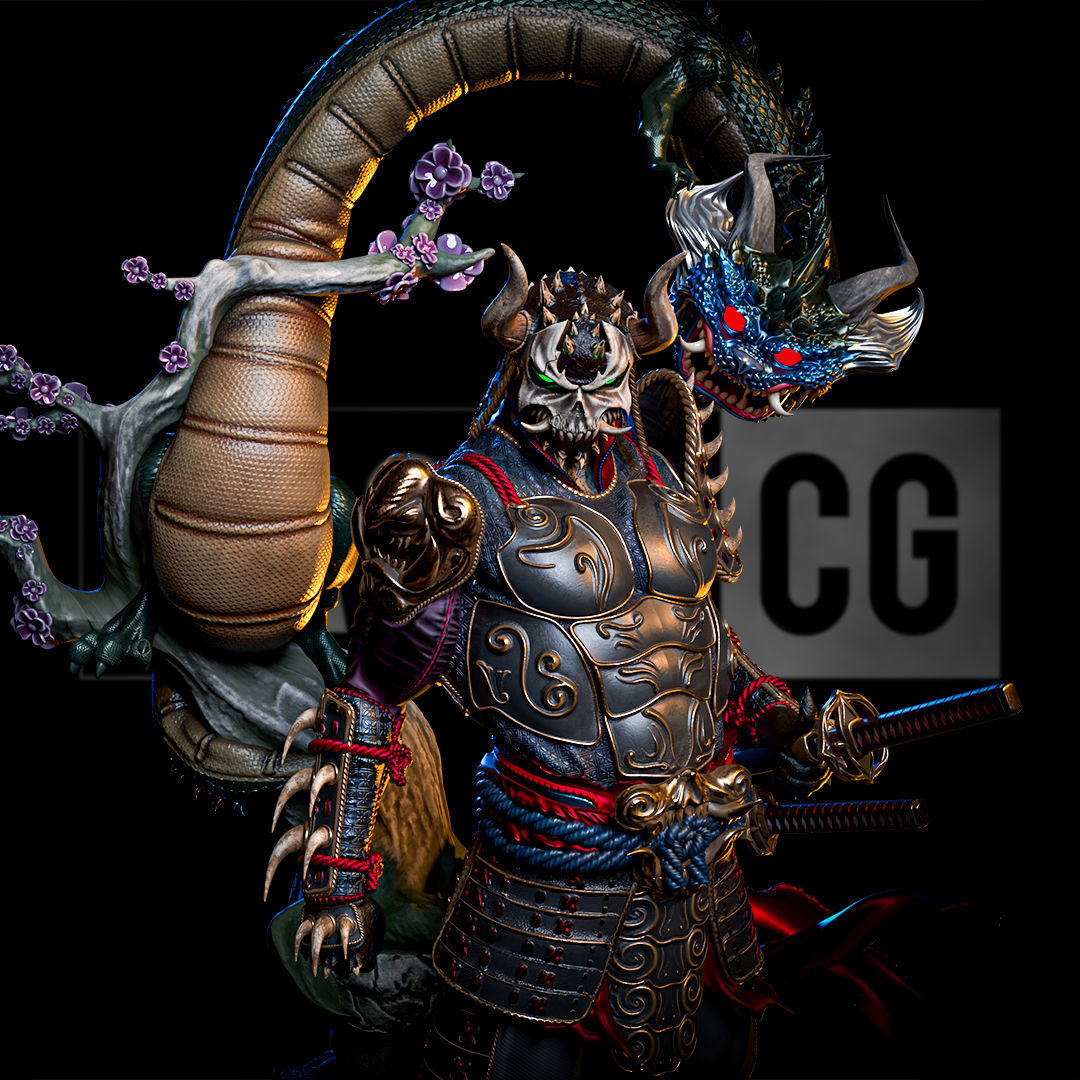 Fan Art - Samurai Spawn - Statue 3D print model_2