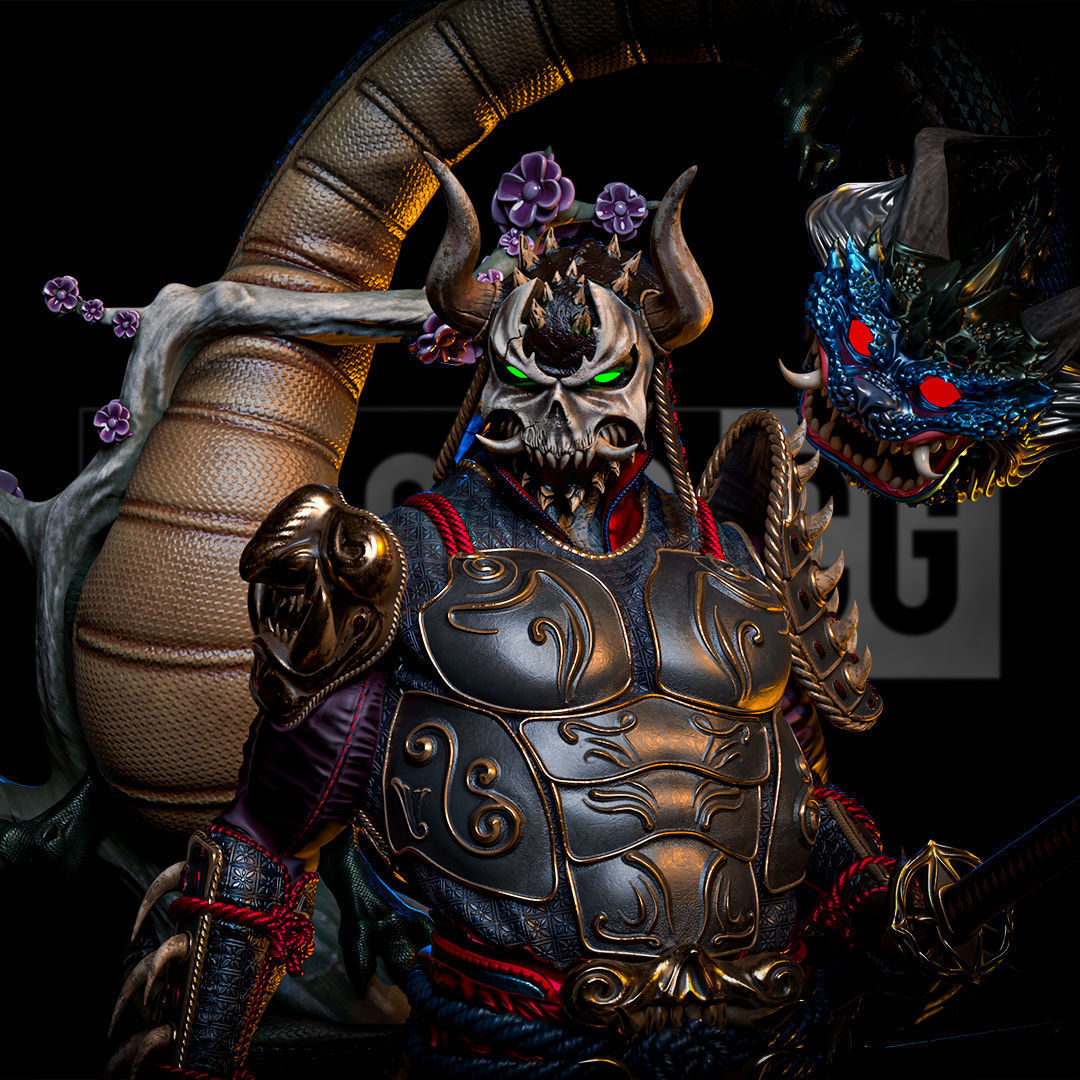 Fan Art - Samurai Spawn - Statue 3D print model_7